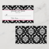 ダマスクエレガントウェディングテーブルのシーティングカード プレイスカード (正面/裏面)