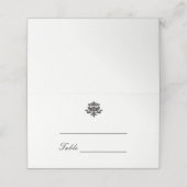 ダマスクエレガントウェディング折り畳み座席表 プレイスカード (外部開封)