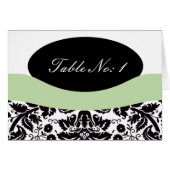 ダマスクエレガントテーブルのシーティングカード (正面横)