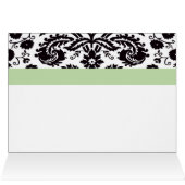 ダマスクエレガントテーブルのシーティングカード (内部横(上))