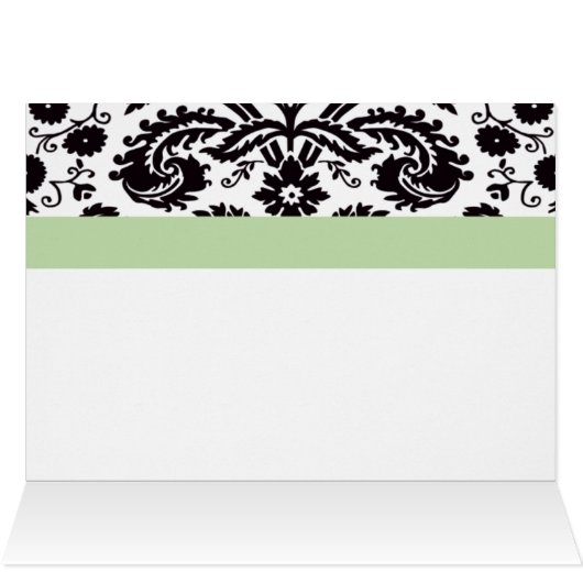 ダマスクエレガントテーブルのシーティングカード (内部横(上))