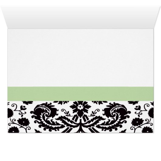 ダマスクエレガントテーブルのシーティングカード (内部横(下))