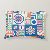 ダマスクエレガントフローラヴィンテージのシームレスなパターン。デ アクセントクッション (裏面)