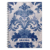 ダマスクエレガントブルートワールデジュウモノグラム ノートブック (正面)