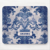 ダマスクエレガントブルートワールデジュウモノグラム マウスパッド (正面)