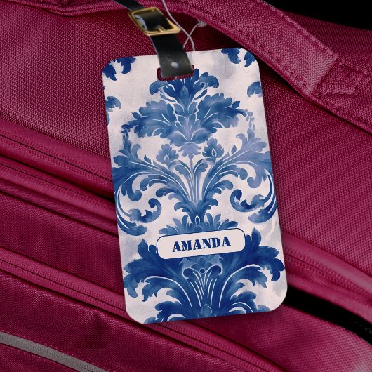 ダマスクエレガントブルートワールデジュウモノグラム ラゲッジタグ