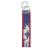 ダマスクエレガントブルートワールデジュウモノグラム リストバンドキーホルダー (鍵トップ)