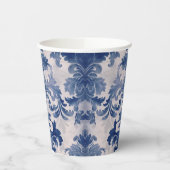 ダマスクエレガントブルートワールデジュウモノグラム 紙コップ (左)