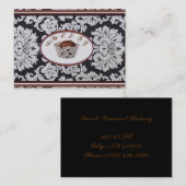 ダマスクエレガントベーカリーカフェケータリング名刺 名刺 (正面/裏面)