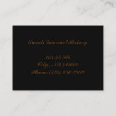 ダマスクエレガントベーカリーカフェケータリング名刺 名刺 (裏面)