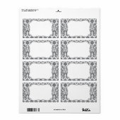 ダマスクエレガントラベル ラベル (フルシート)