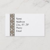 ダマスクエレガント名刺テンプレート 名刺 (裏面)