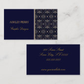 ダマスクエレガント名刺 名刺 (正面/裏面)