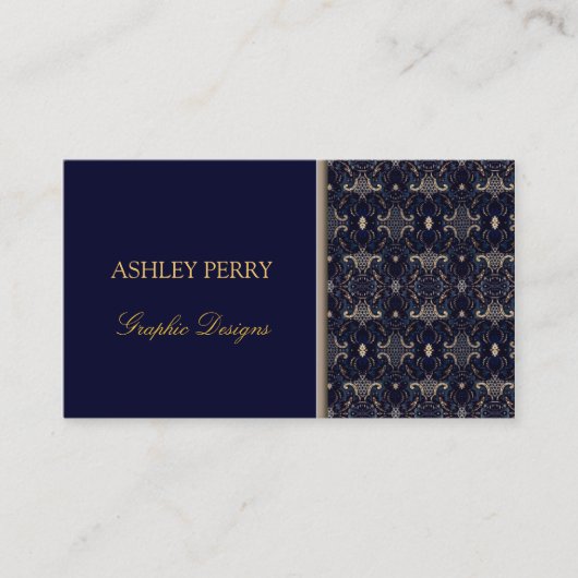 ダマスクエレガント名刺 名刺 (正面)