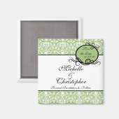 ダマスクエレガント日付マグネットを保存 マグネット (正面/裏面)