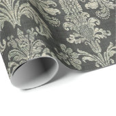 ダマスクエレガント洗練されたクラシックヴィンテージ ラッピングペーパー (ロールコーナー)