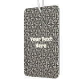 ダマスクエレガント白黒模様のスクロール カーエアーフレッシュナー (左)