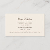 ダマスクエレガント美容師ヴィンテージバラ鋏 名刺 (裏面)