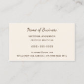 ダマスクエレガント美容師ヴィンテージバラ鋏 名刺 (裏面)