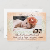 ダマスクエンジェル誕生のお知らせ 案内ポストカード (正面/裏面)