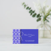 ダマスクカッコいいブエレガントルー名刺 名刺 (スタンド正面)