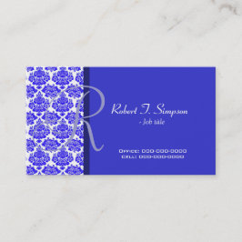 ダマスクカッコいいブエレガントルー名刺 名刺