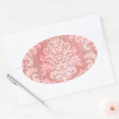 ダマスクカットベルベット、アンティークレース 楕円形シール (封筒)