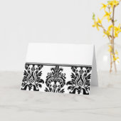 ダマスクカード カード (黄色い花)