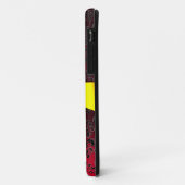 ダマスクガーリーモノグラム赤金ゴールドイエローリボン Case-Mate iPhoneケース (裏面/左)