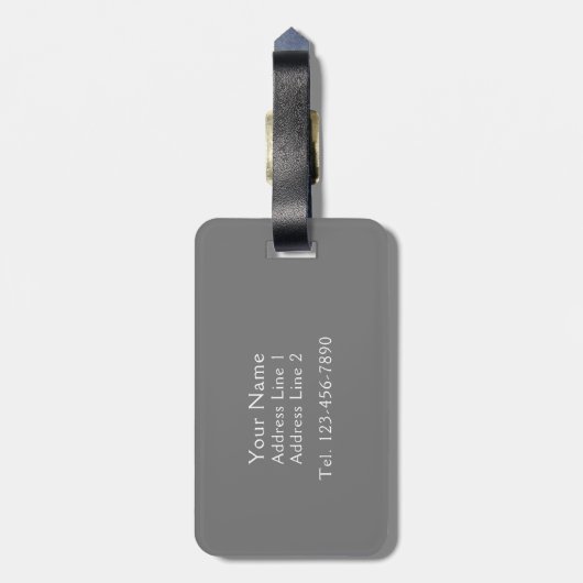 ダマスクガーリーモノグラム ラゲッジタグ (裏面縦)