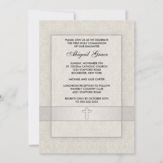 ダマスクガールズファースト招待状 招待状 (裏面)