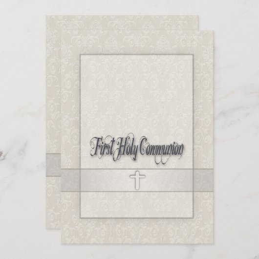 ダマスクガールズファースト招待状 招待状 (正面/裏面)