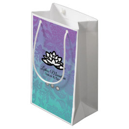 ダマスクグラデーションカスタマイズ可能なショッピングバッグ スモールペーパーバッグ