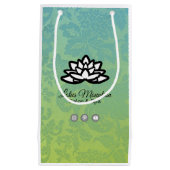 ダマスクグラデーションカスタマイズ可能なショッピングバッグ スモールペーパーバッグ (正面)