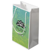 ダマスクグラデーションカスタマイズ可能なショッピングバッグ スモールペーパーバッグ (裏面アングル)