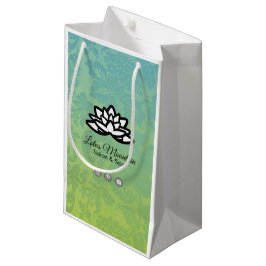 ダマスクグラデーションカスタマイズ可能なショッピングバッグ スモールペーパーバッグ