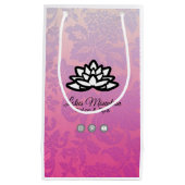 ダマスクグラデーションカスタマイズ可能なショッピングバッグ スモールペーパーバッグ (正面)