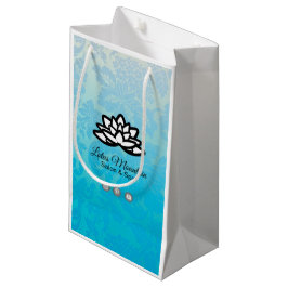 ダマスクグラデーションカスタマイズ可能なショッピングバッグ スモールペーパーバッグ