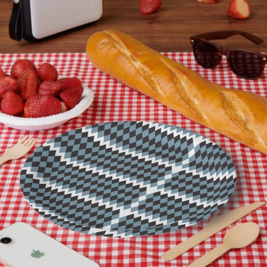 ダマスクグラフィック草イラストレーション高 ペーパープレート (ピクニック)