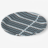 ダマスクグラフィック草イラストレーション高 ペーパープレート (アングル)