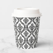 ダマスクグラムモノグラムハロウィーンパンプキン 紙コップ (裏面)