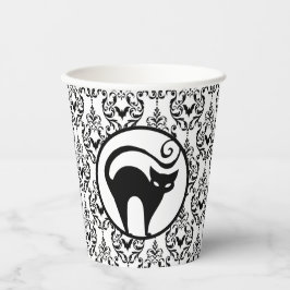 ダマスクグラム |猫とこうもり紙カップ 紙コップ
