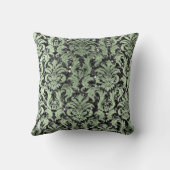 ダマスクグレーミントグリーンコテージシークイングリッター クッション (裏面)