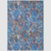 ダマスクコグランジバルトブルーラストオレンジ 薄葉紙 (正面)