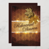 ダマスクゴールデ離れンリハーサルディナー招待状 招待状 (正面/裏面)