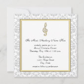 ダマスクゴールド トレブルクレフ 音楽発表会 招待状 (裏面)