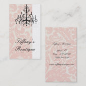 ダマスクシャンデリアファッション美しいスパ 名刺 (正面/裏面)