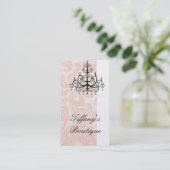 ダマスクシャンデリアファッション美しいスパ 名刺 (スタンド正面)