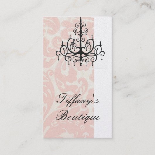 ダマスクシャンデリアファッション美しいスパ 名刺 (正面)