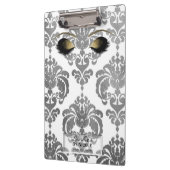 ダマスクシルバー金ゴールドメイクアップ目まぶしパーソナライズされた クリップボード (左)